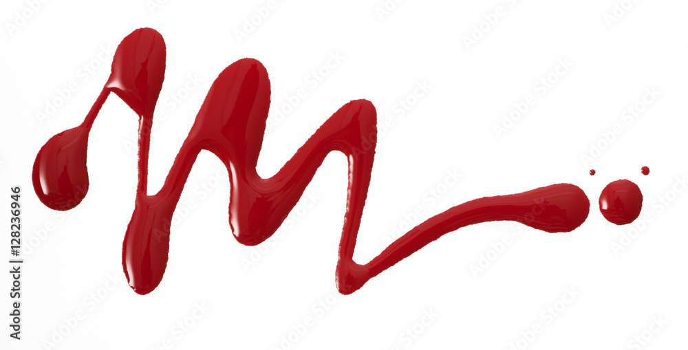 Red color nail vanish in abstract shape Red color nail vanish in abstract shape