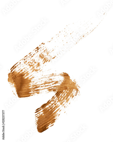 Brown color Mascara brush stroke on background