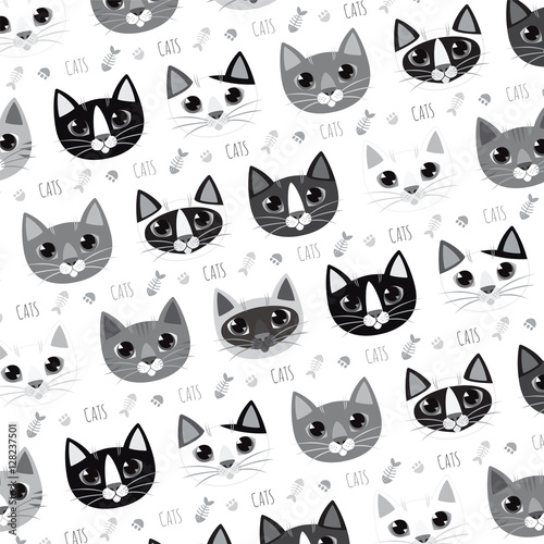 Fototapeta Naklejka Na Ścianę i Meble -  cute cat illustration series