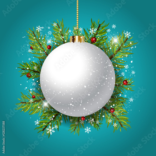 Decorative Christmas bauble background