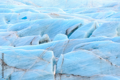 The blue ice of Svinafell Glacier national park