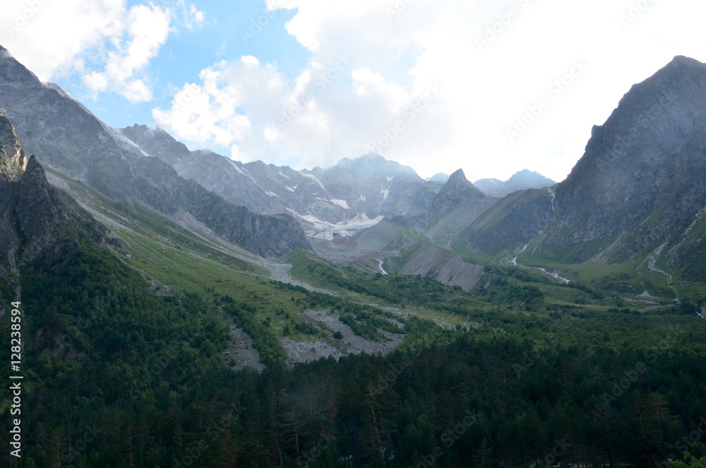 Fototapeta premium in the foothills of Mount Elbrus