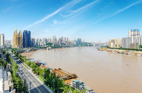 Chongqing city landscape and the Yangtze River
