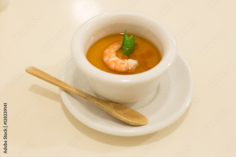Chawanmushi is Japanese Food. It is an egg custard. Chawanmushi is Japanese Food. It is an egg custard.
