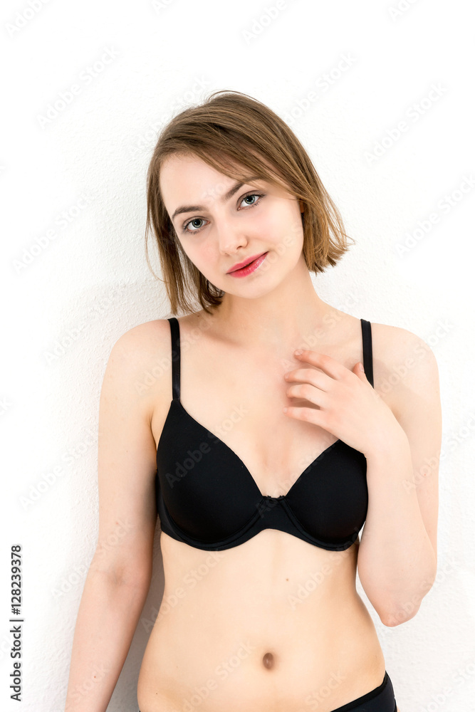 young attractive caucasian woman in lingerie young attractive caucasian woman in lingerie