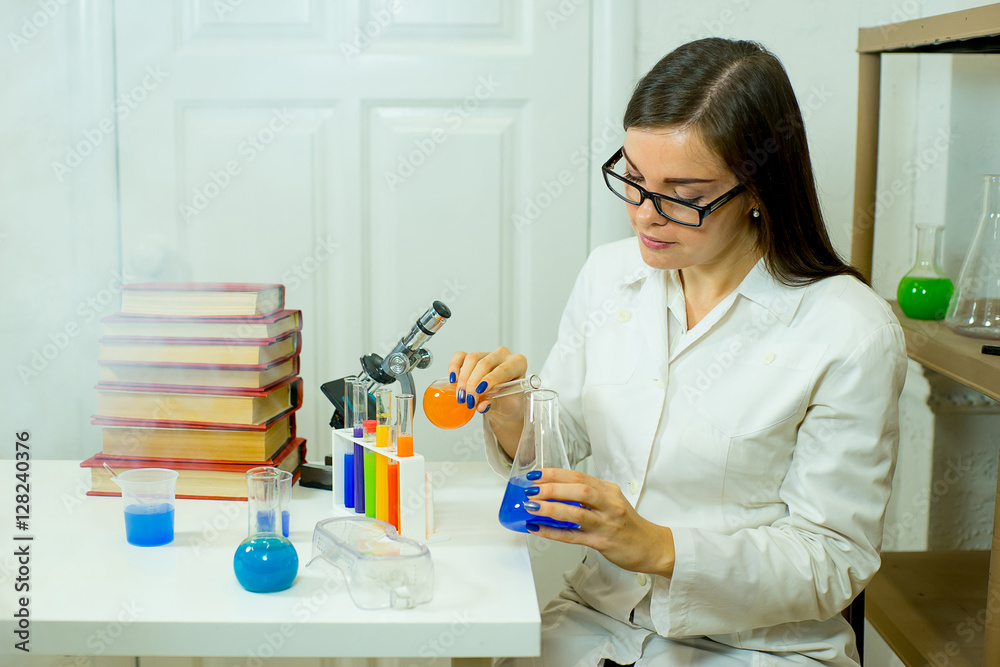 woman scientist doctor making science experiments woman scientist doctor making science experiments
