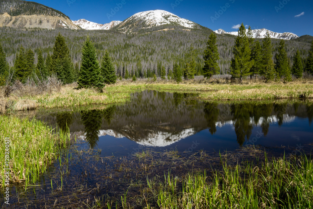Reflection in Rocky Mountain National Park Reflection in Rocky Mountain National Park