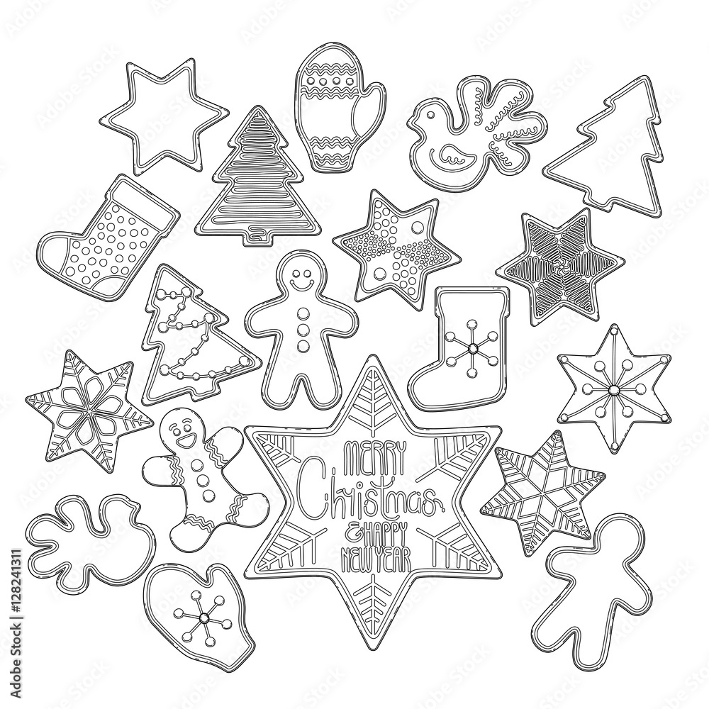 Graphic Christmas gingerbread