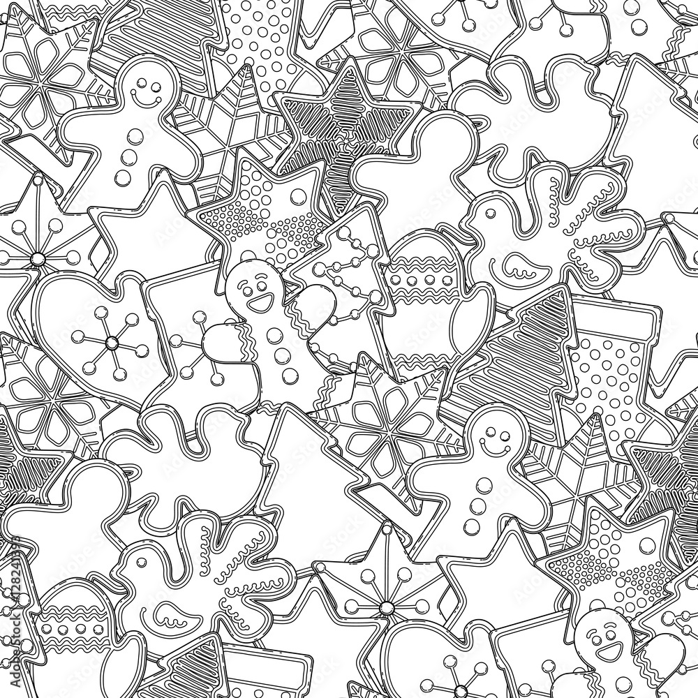 Obraz premium Graphic Christmas gingerbread