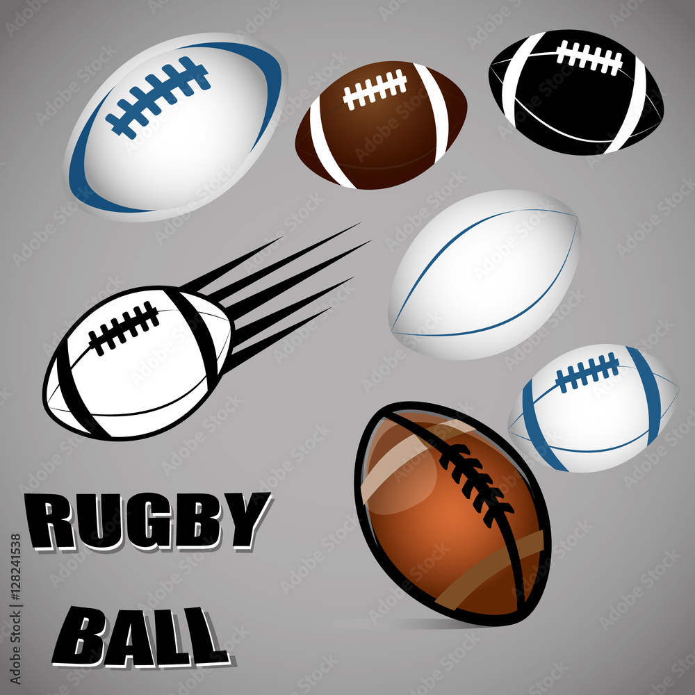 Vector black Football icon on white background. Stock Vector | Adobe Stock