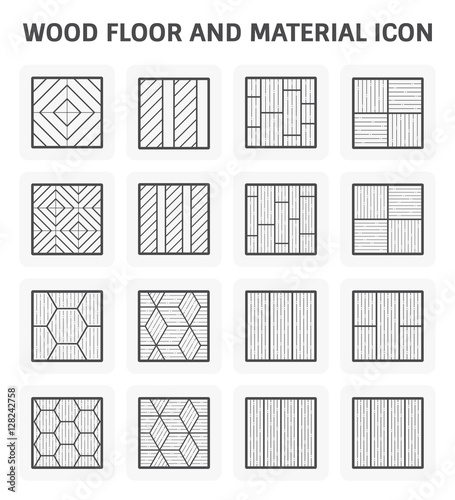 Wood floor and material vector icon sets design.