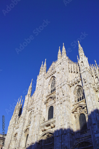 looking Duomo di Milano meaning Milan Cathedral in Italy, with b