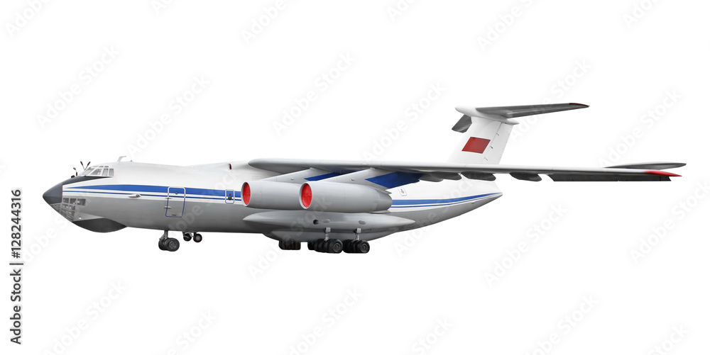 Military aircraft on white background Military aircraft on white background