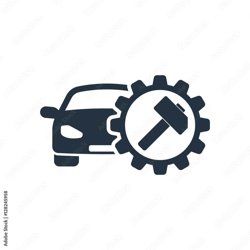 auto service, isolated icon on white background, auto service, c
