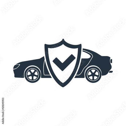 safety, insurance car, isolated icon on white background, auto s