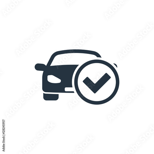 auto service, car guarantee, isolated icon on white background,