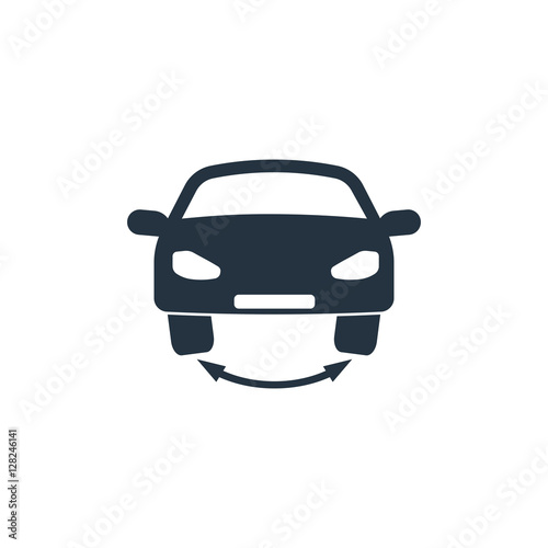 calibration, isolated icon on white background, auto service, ca