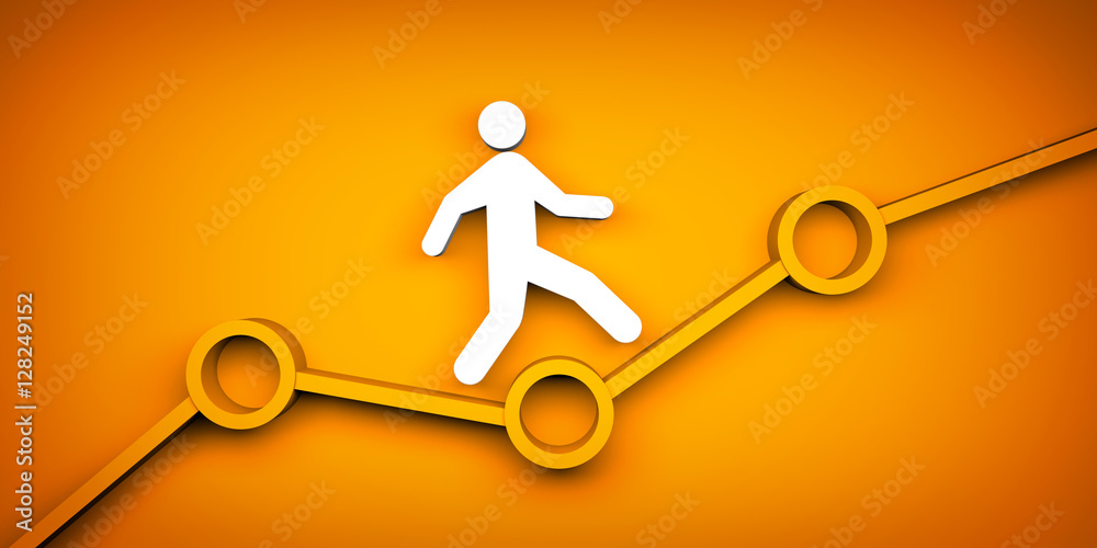 Up to personal and career growth, progress concept. 3d illustration Up to personal and career growth, progress concept. 3d illustration