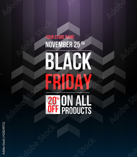 Black friday sale design template. conceptual layout for web and print.