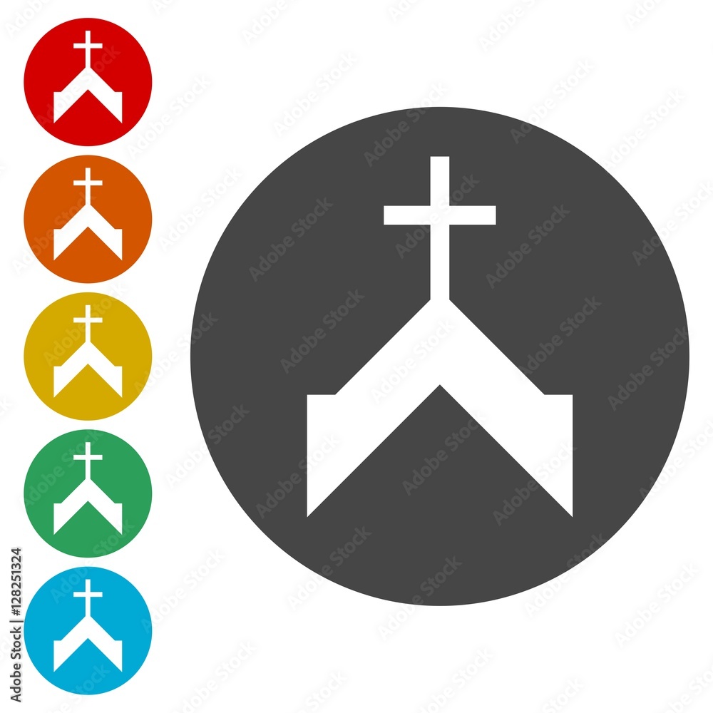 Obraz premium Vector church icon