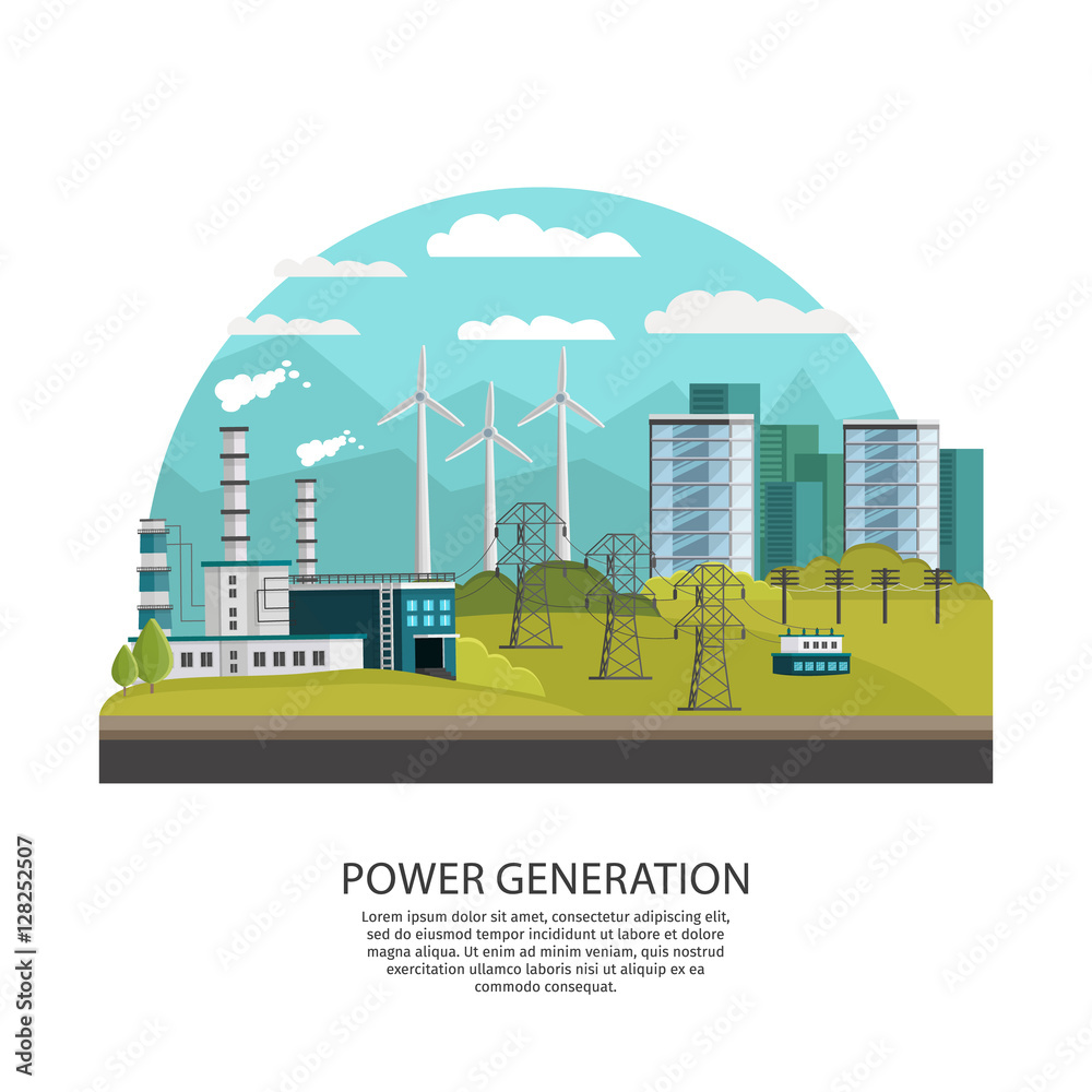 Obraz premium Power Generation Concept