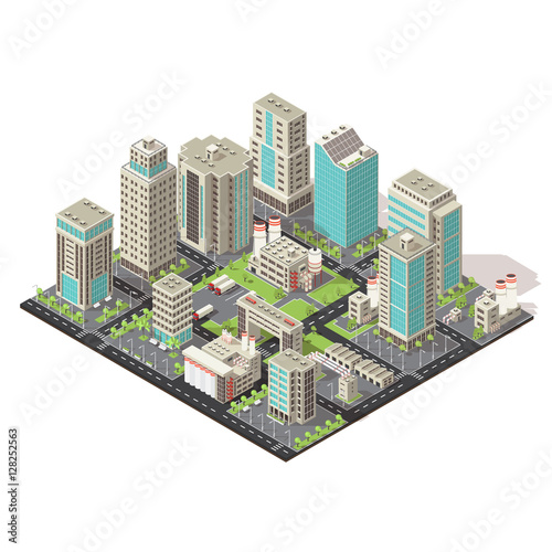 City Isometric Concept
