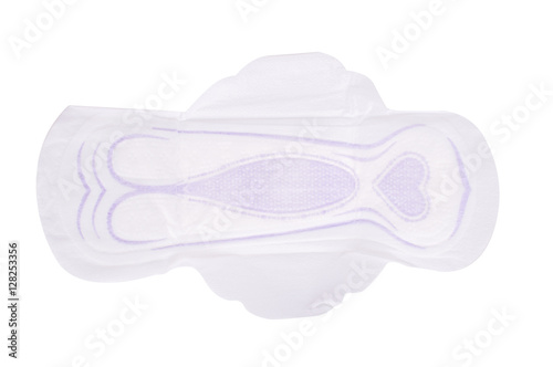woman hygiene protection on white background