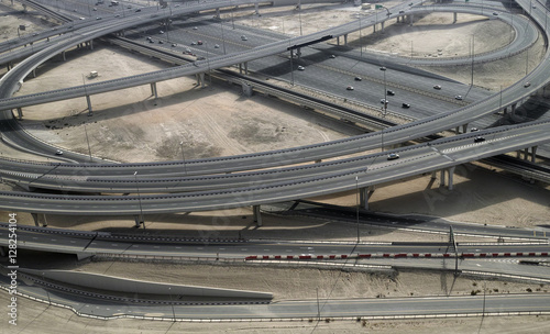 Photography Intersection on the Sheikh Zayed road, Dubai, United Arab Emirates