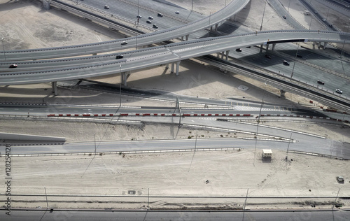 Intersection on the Sheikh Zayed road, Dubai, United Arab Emirates