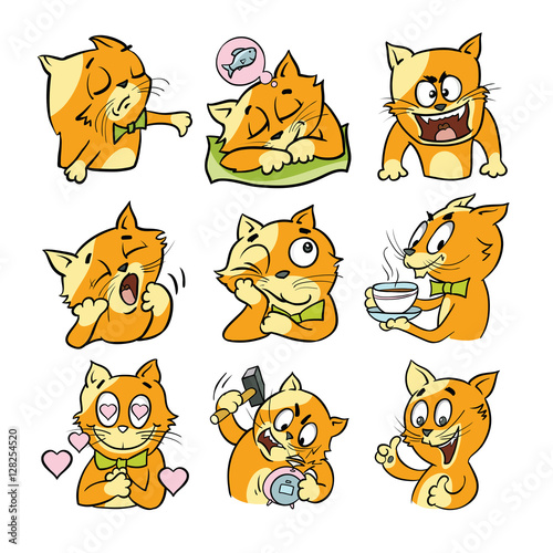 Cat emotional characters