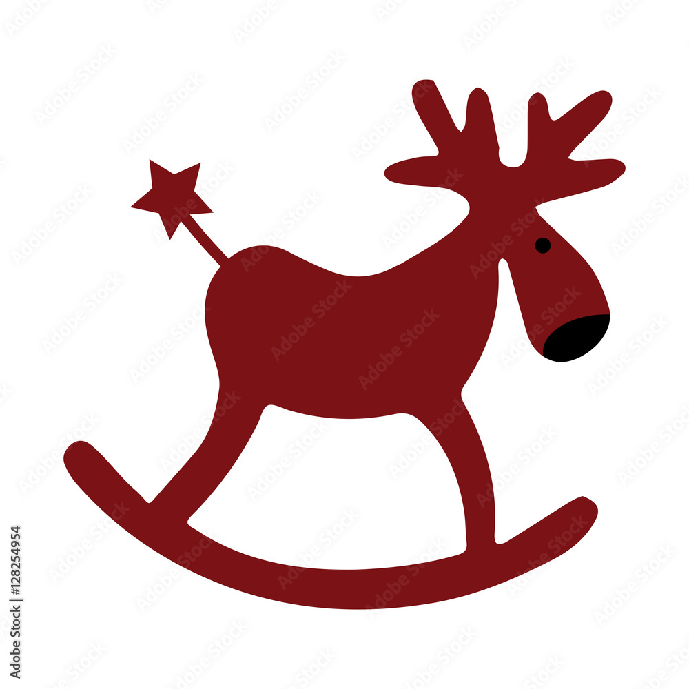 Fototapeta premium Vector illustration of a toy deer