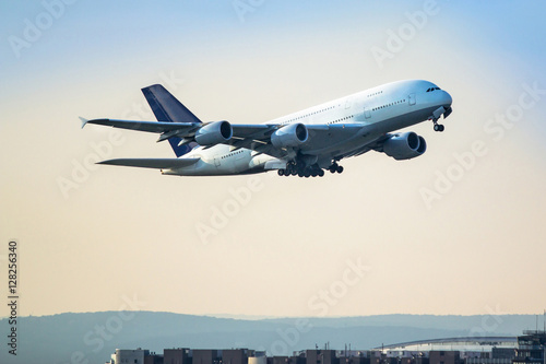 Airplane taking off photo