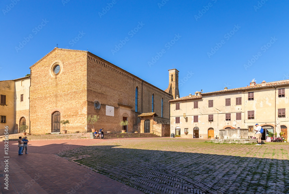 San Gimignano, Italy. San Agustin Church (Chiesa di Sant'Agostino), 1298
