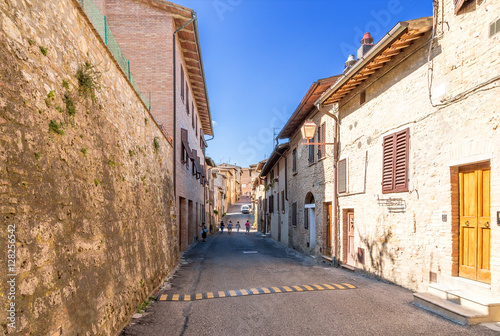 San Gimignano, Italy. Street in the historic center