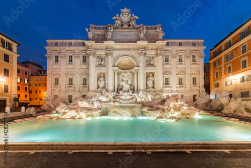 Trevi fountain at sunrise, Rome