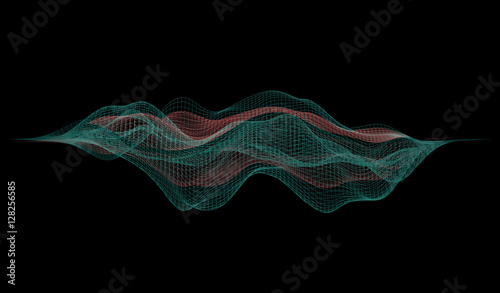 Wireframe - a skeletal three-dimensional model 3d illustration