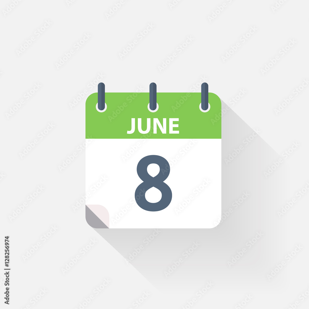 8 june calendar icon 8 june calendar icon