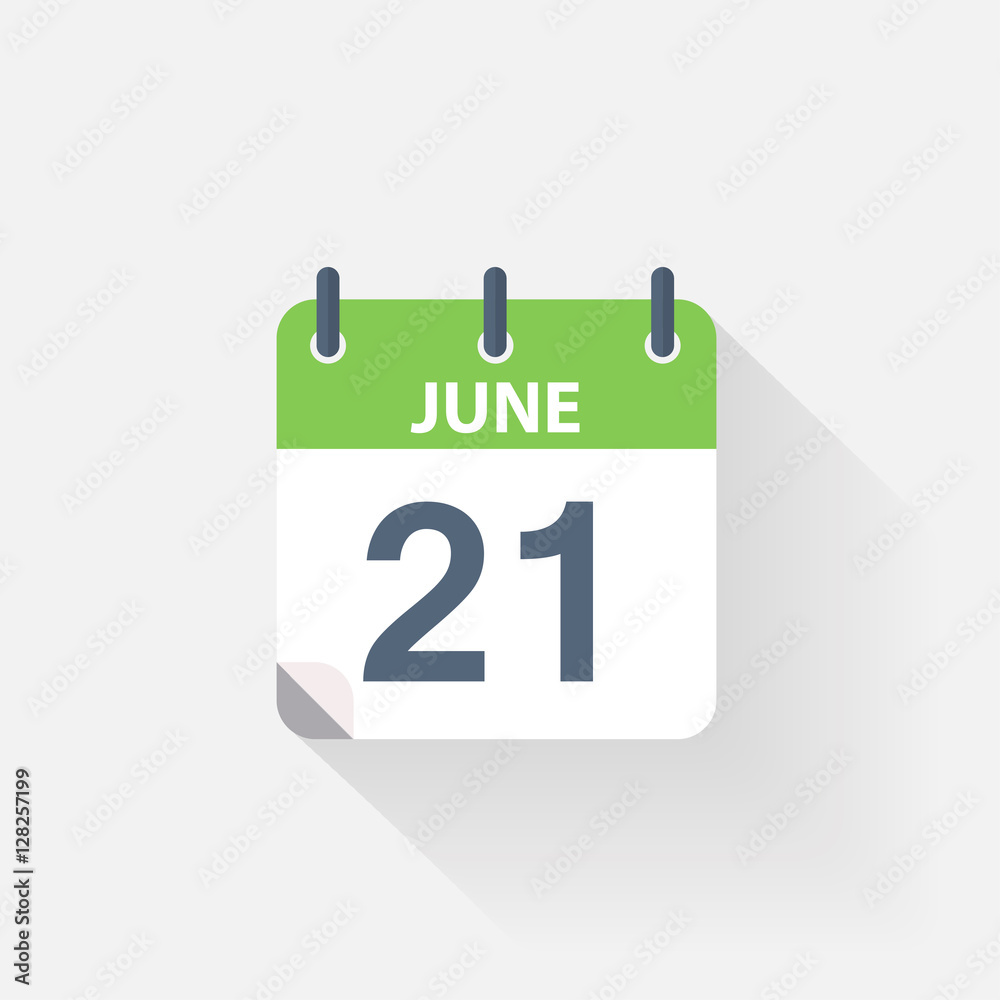 21 june calendar icon 21 june calendar icon