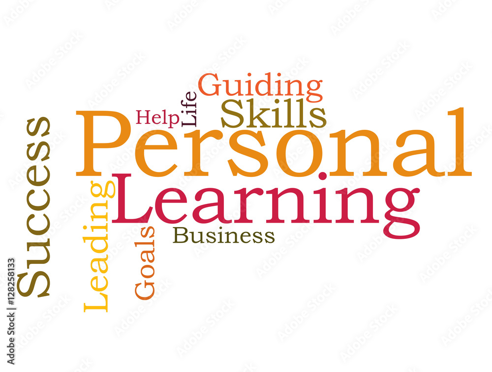 Personal learning word cloud