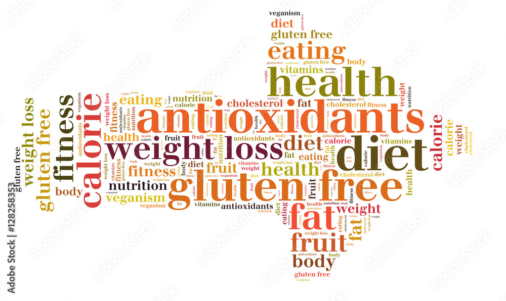Obraz premium diet word cloud