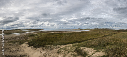 Panoramic view on the Slufter on Texel island the Netherlands