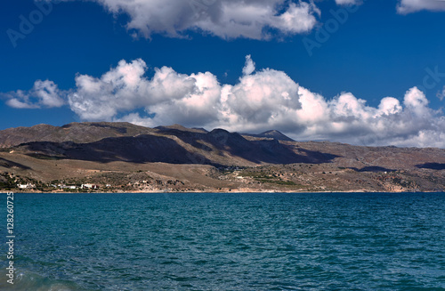 Sea coast on the island of Crete, Greece.