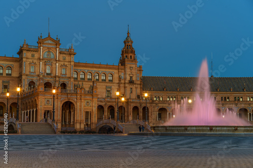 Plaza de Espana at dusk