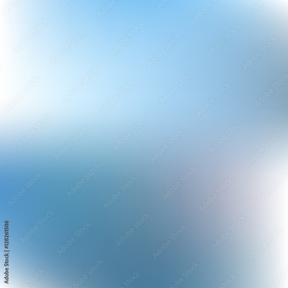 Blurred blue and white background vector illustration abstract.