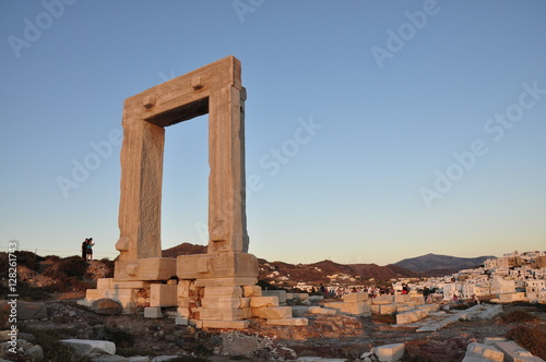 Portara gate in Naxos island in Greece