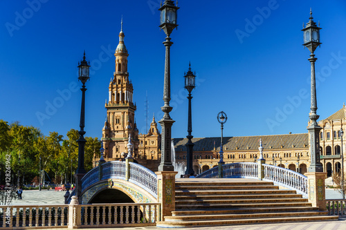 Plaza de Espana in Sevilla on a sunny day