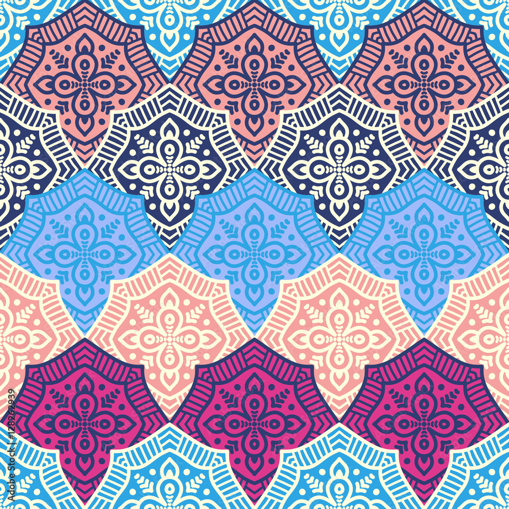 Ethnic floral seamless pattern Ethnic floral seamless pattern
