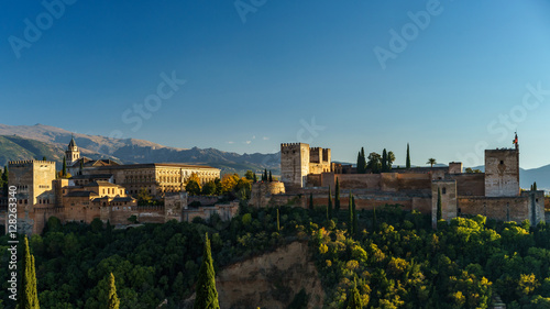 Alhambra gardens in autumn colors