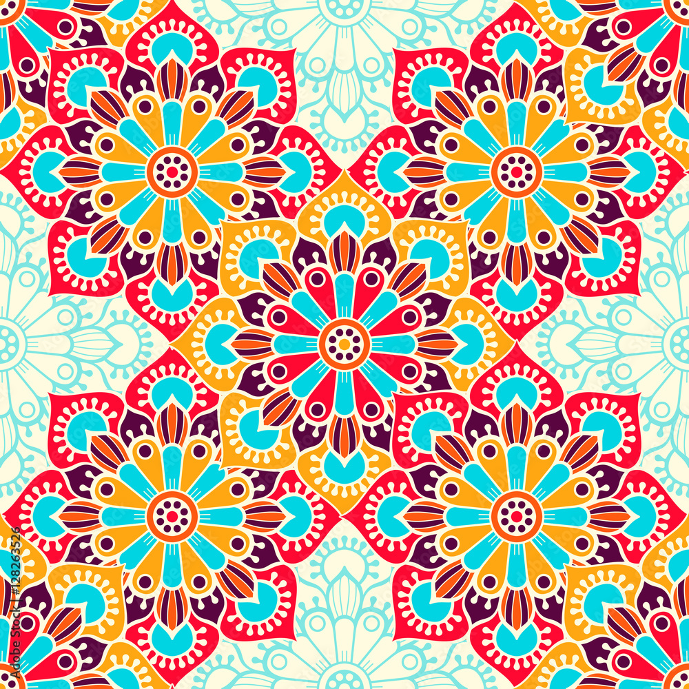 Ethnic floral seamless pattern Ethnic floral seamless pattern