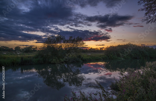 Oxfordshire sunset over the river Thames